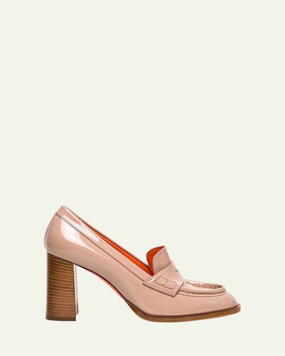 Fewest Patent Heeled Penny Loafers
